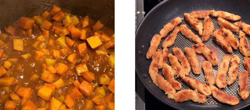 Kürbis Auflauf Sojaschnetzel