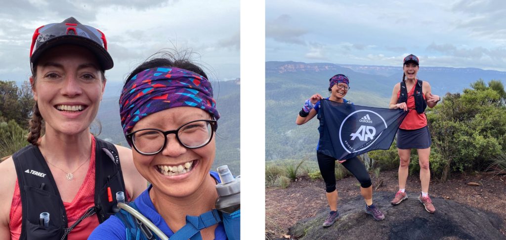 Blue Mountains mit Adidas Runners Flagge