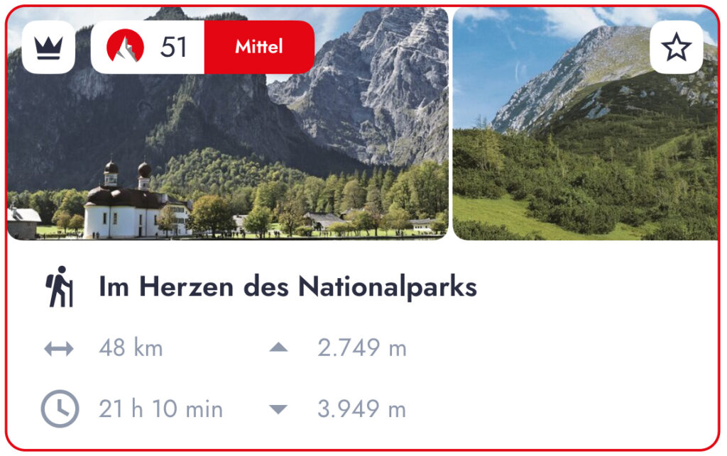 Königsee Umrundung, Nationalpark Berchtesgaden, Rother App